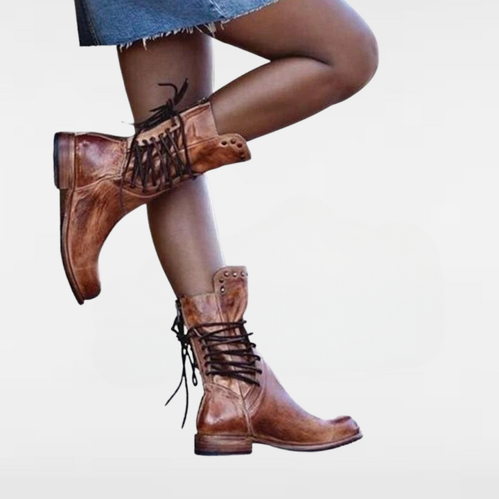 WYNONA™ - RUSTIC VEGAN LEATHER BOOTS