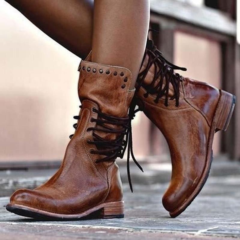 WYNONA™ - RUSTIC VEGAN LEATHER BOOTS