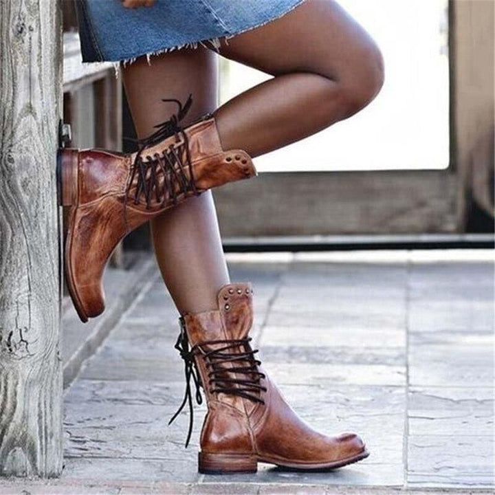 WYNONA™ - RUSTIC VEGAN LEATHER BOOTS