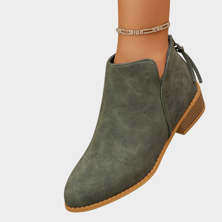 Oakley™ - Low Heel Ankle Boots