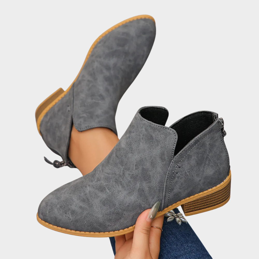 Oakley™ - Low Heel Ankle Boots