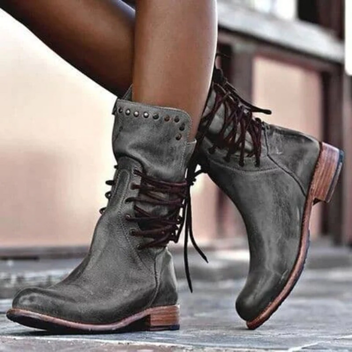 WYNONA™ - RUSTIC VEGAN LEATHER BOOTS