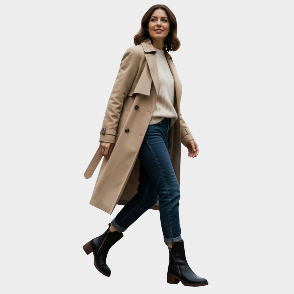 Gabriella™ - Comfortable Leather Ankle Heeled Boots