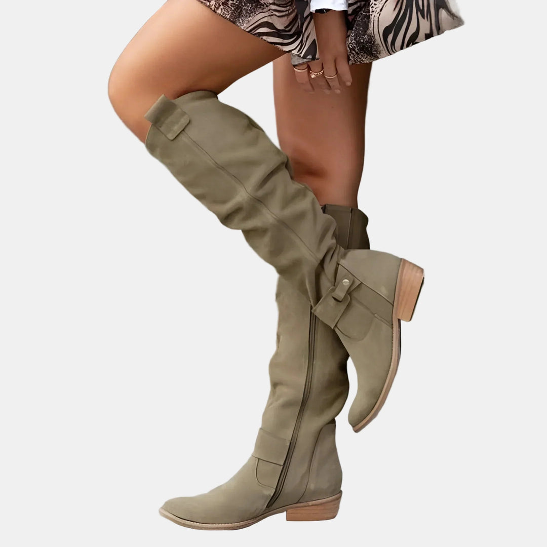 Avery™ - Suede Low-Heeled Boots