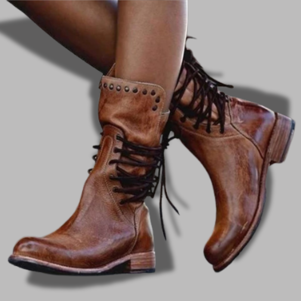 WYNONA™ - RUSTIC VEGAN LEATHER BOOTS