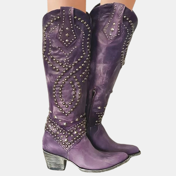 Alina™ - Western Knee-High Boots