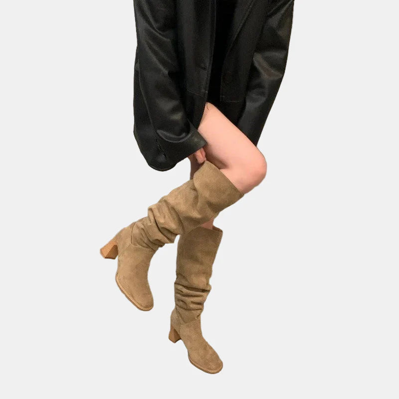 Evie™ - Pointed-Toe Suede Block Heels
