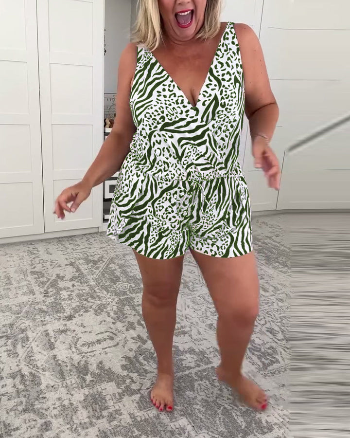 Shelley™ – Slim Fit Zebra Print One-Piece for Sun-Soaked Getaways