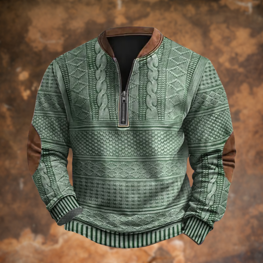 Cedric™ – Retro-Inspired Zip Sweater