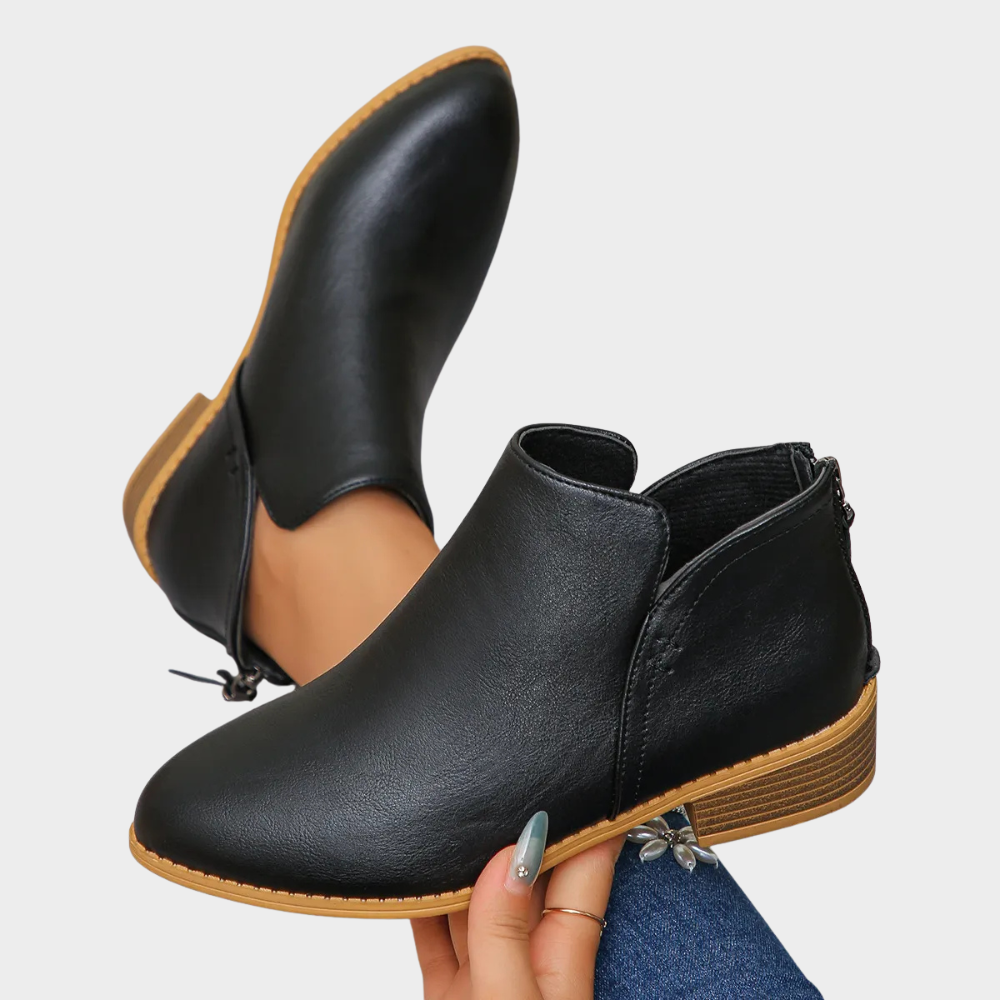 Oakley™ - Low Heel Ankle Boots