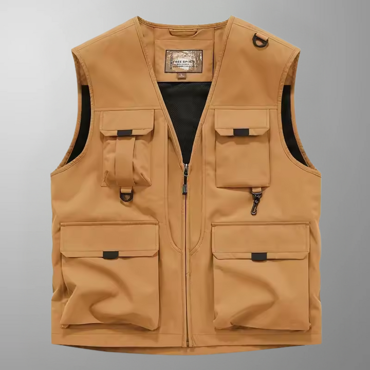 Kellan™ – Lightweight Multi-Pocket Travel Vest for Everyday Adventures
