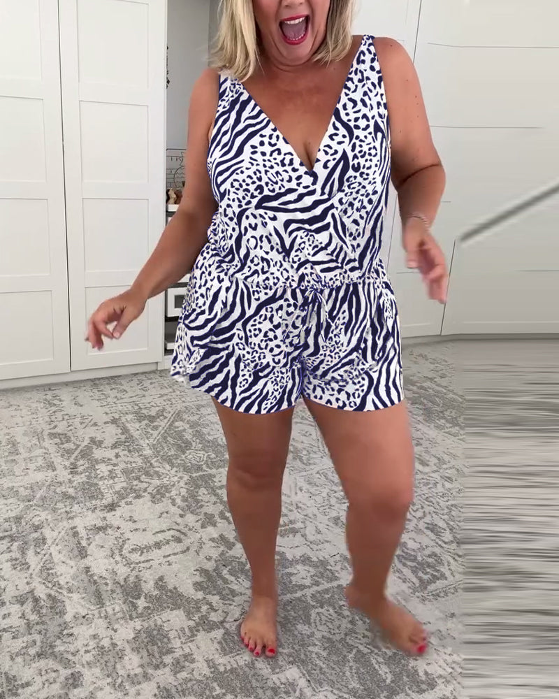 Shelley™ – Slim Fit Zebra Print One-Piece for Sun-Soaked Getaways