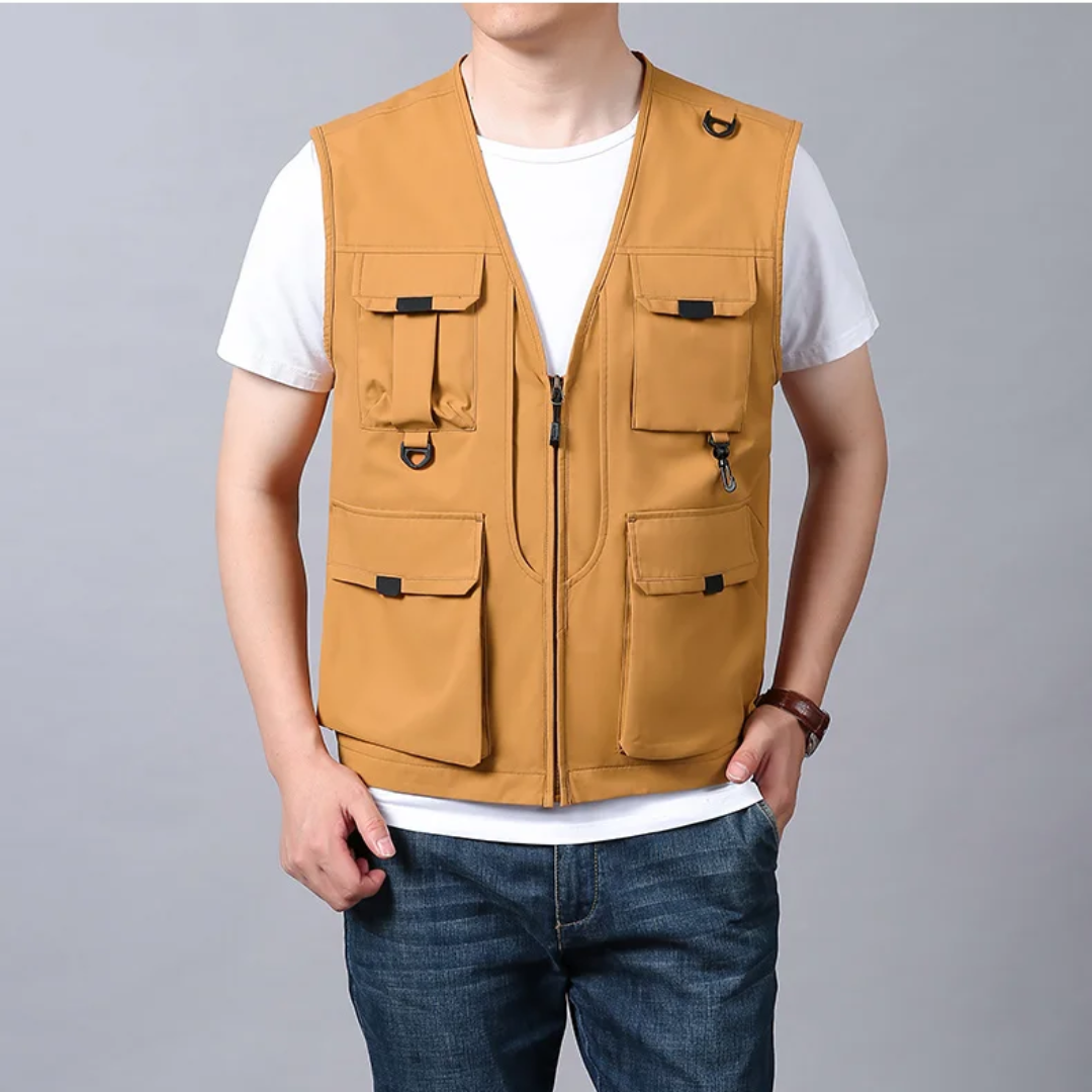 Kellan™ – Lightweight Multi-Pocket Travel Vest for Everyday Adventures