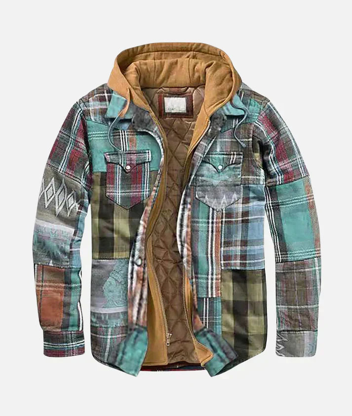 Rhys™ – Bold Patchwork Plaid Jacket for Effortless Urban Cool