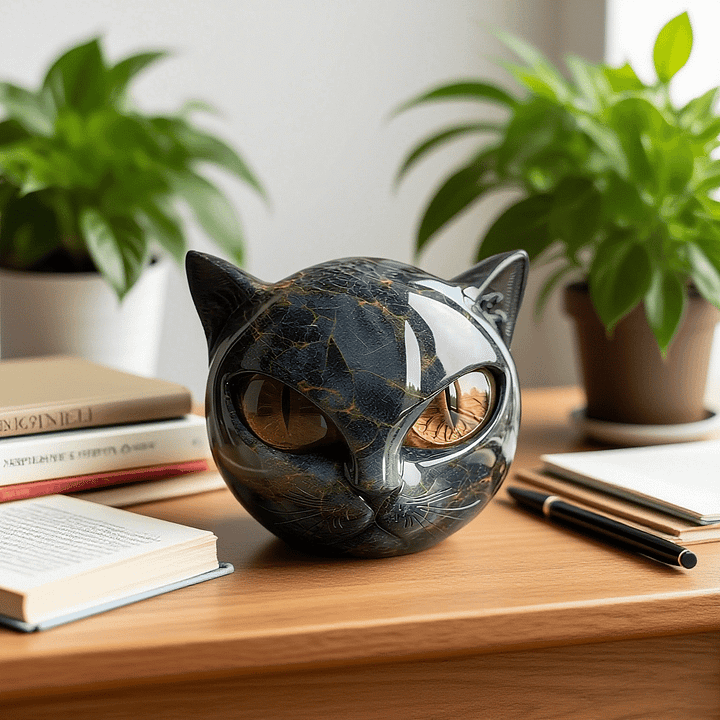 Charmy™ – Black Cat Head Sculpture