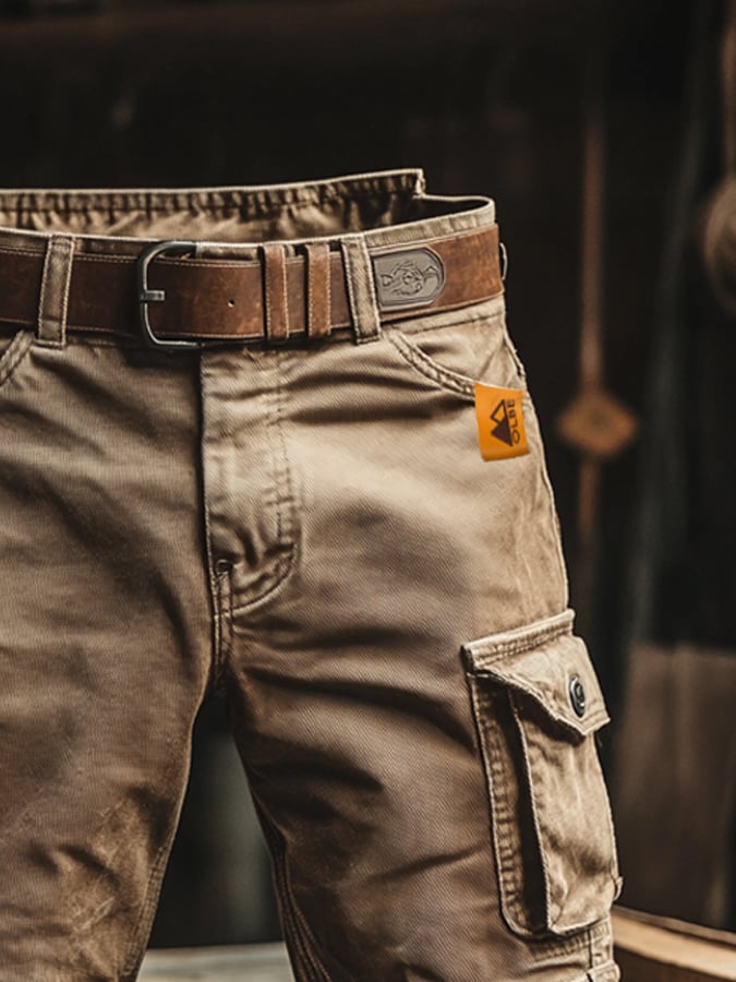 Liam™ – Effortlessly Polished Mid-Thigh Cargo Shorts