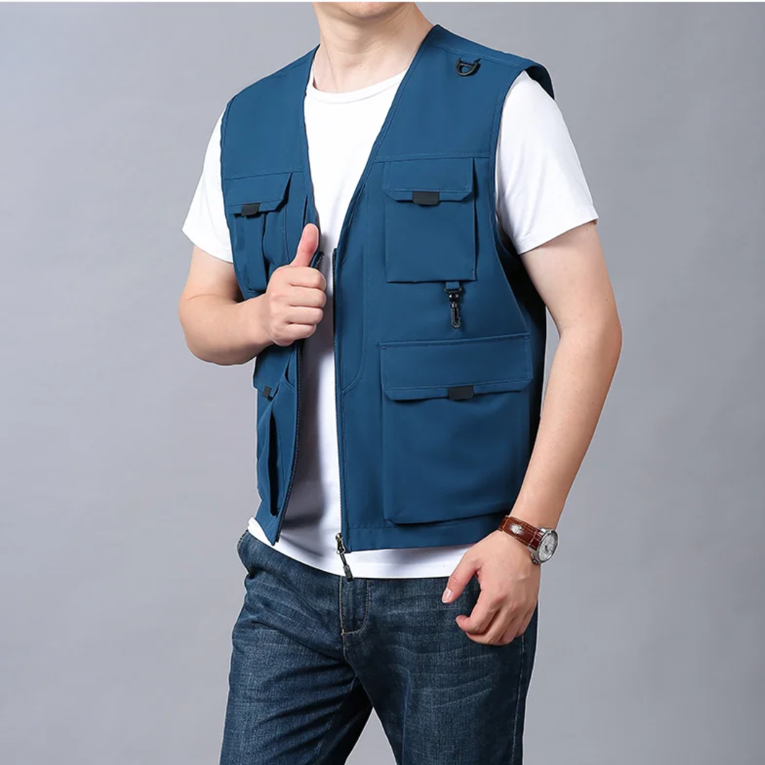 Kellan™ – Lightweight Multi-Pocket Travel Vest for Everyday Adventures