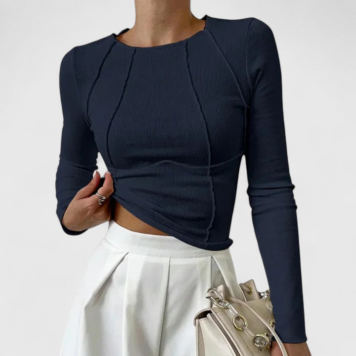 Marcella™ – Flattering Long Sleeve Top for Effortless Everyday Elegance