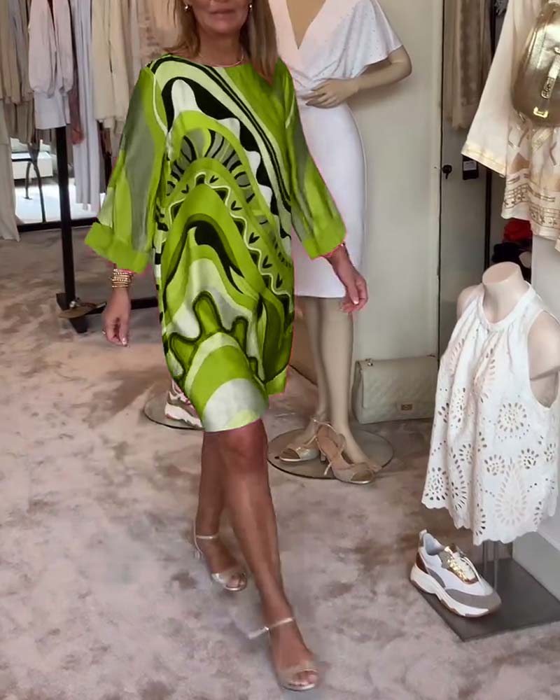 Lilliane™ | Printed Midi Dress