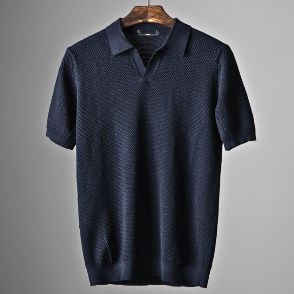 Timothy™ – Modern Waffle-Knit Polo for Effortless Everyday Polish