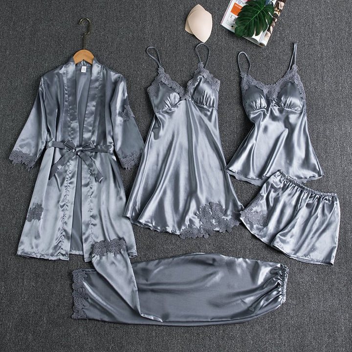 Evelynn™ – 5-Piece Soft Nightwear Set for Elegant Evenings In