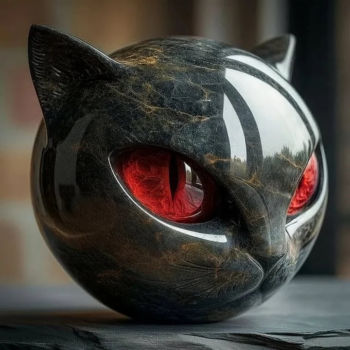 Charmy™ – Black Cat Head Sculpture