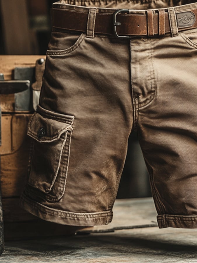Liam™ – Effortlessly Polished Mid-Thigh Cargo Shorts