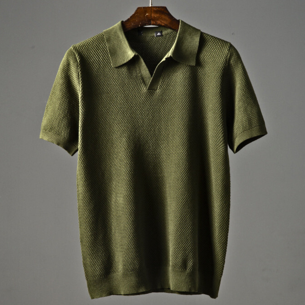 Timothy™ – Modern Waffle-Knit Polo for Effortless Everyday Polish