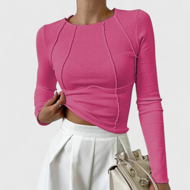 Marcella™ – Flattering Long Sleeve Top for Effortless Everyday Elegance