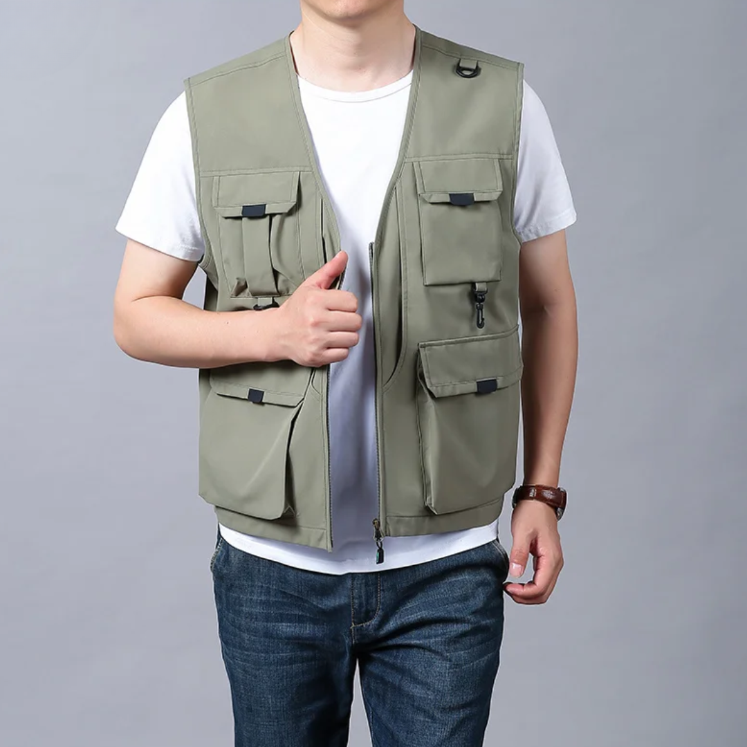 Kellan™ – Lightweight Multi-Pocket Travel Vest for Everyday Adventures