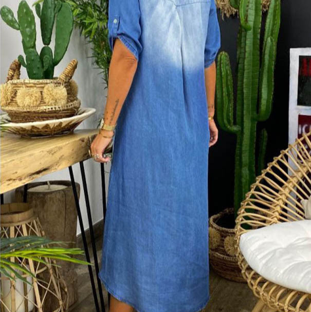 Allison™ – Relaxed V-Neck Summer Tunic Dress