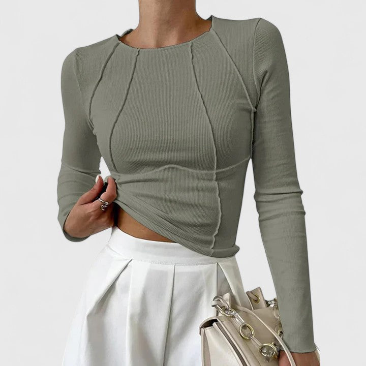 Marcella™ – Flattering Long Sleeve Top for Effortless Everyday Elegance
