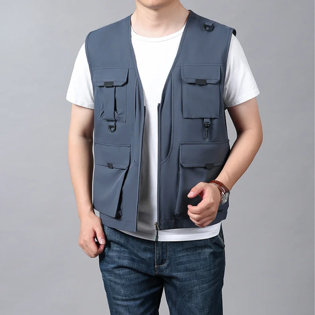 Kellan™ – Lightweight Multi-Pocket Travel Vest for Everyday Adventures