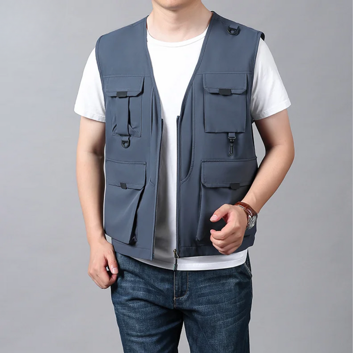 Kellan™ – Lightweight Multi-Pocket Travel Vest for Everyday Adventures