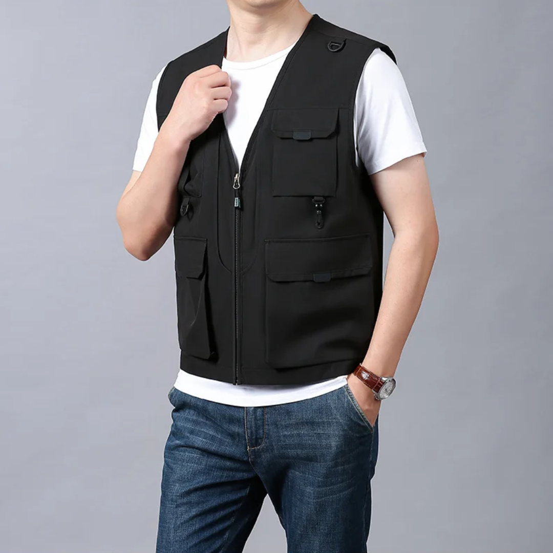 Kellan™ – Lightweight Multi-Pocket Travel Vest for Everyday Adventures