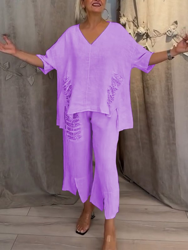 Tracey™ – Elegant 2-Piece Summer Set for Easy, Breezy Days