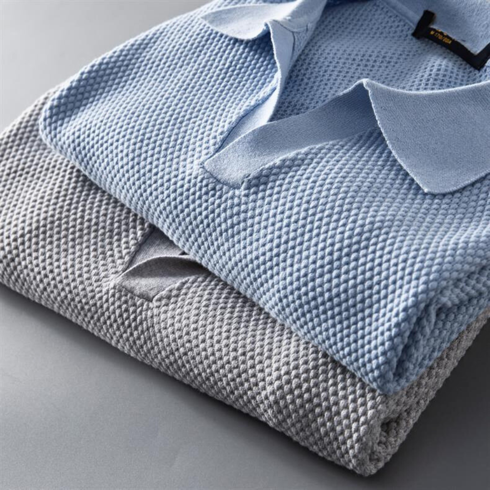 Timothy™ – Modern Waffle-Knit Polo for Effortless Everyday Polish
