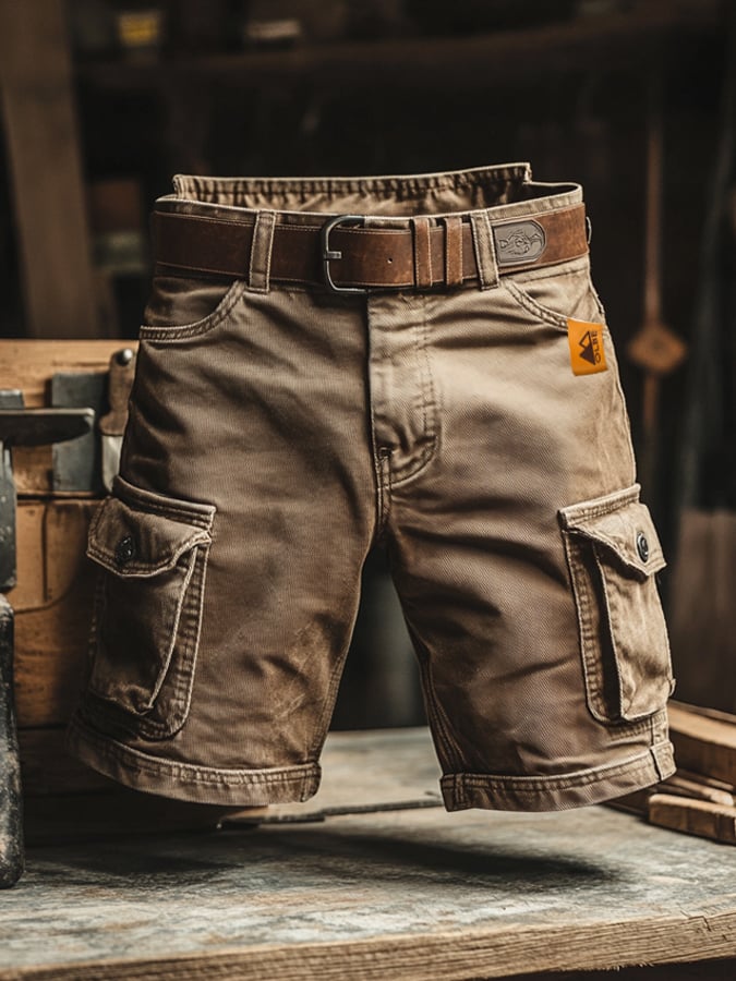 Liam™ – Effortlessly Polished Mid-Thigh Cargo Shorts