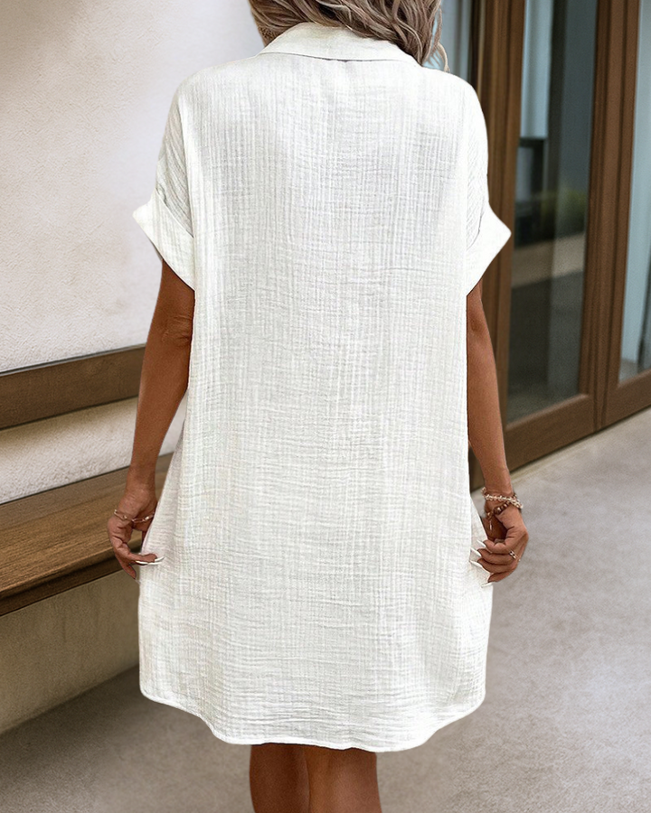 Mary™ – Relaxed Shirt Dress for Effortless Summer Comfort