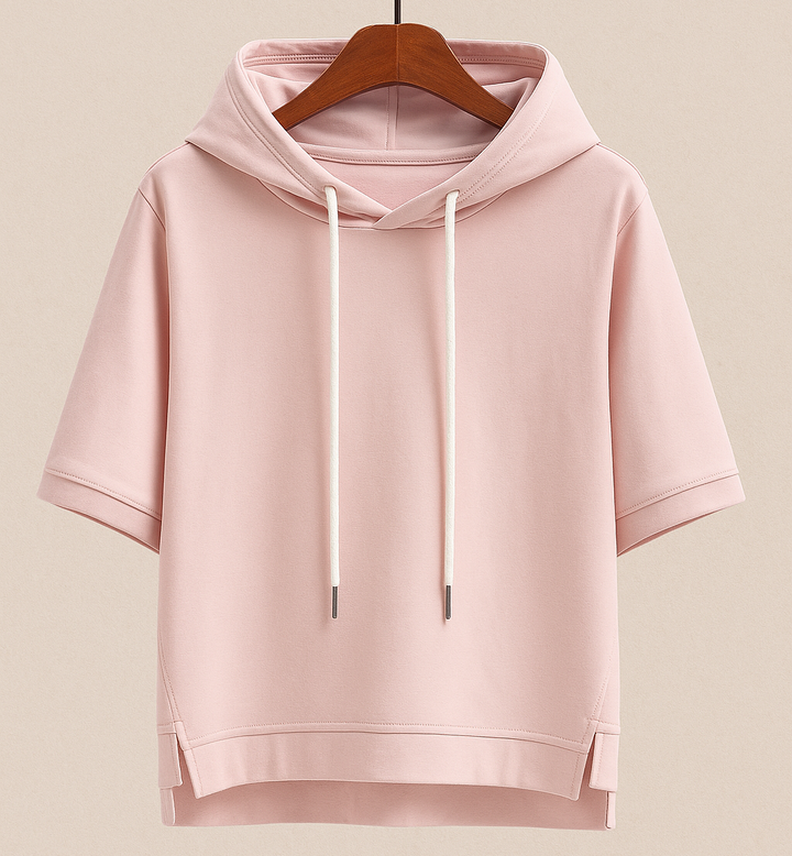 Jane - Short Sleeve Hooded Pullover