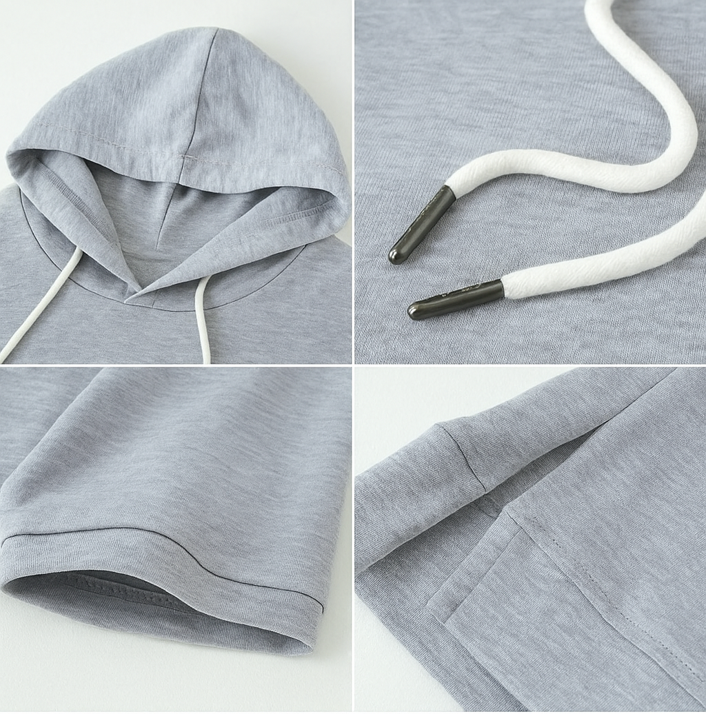 Jane - Short Sleeve Hooded Pullover