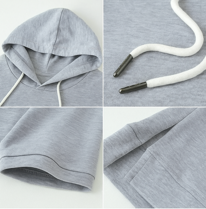 Jane - Short Sleeve Hooded Pullover