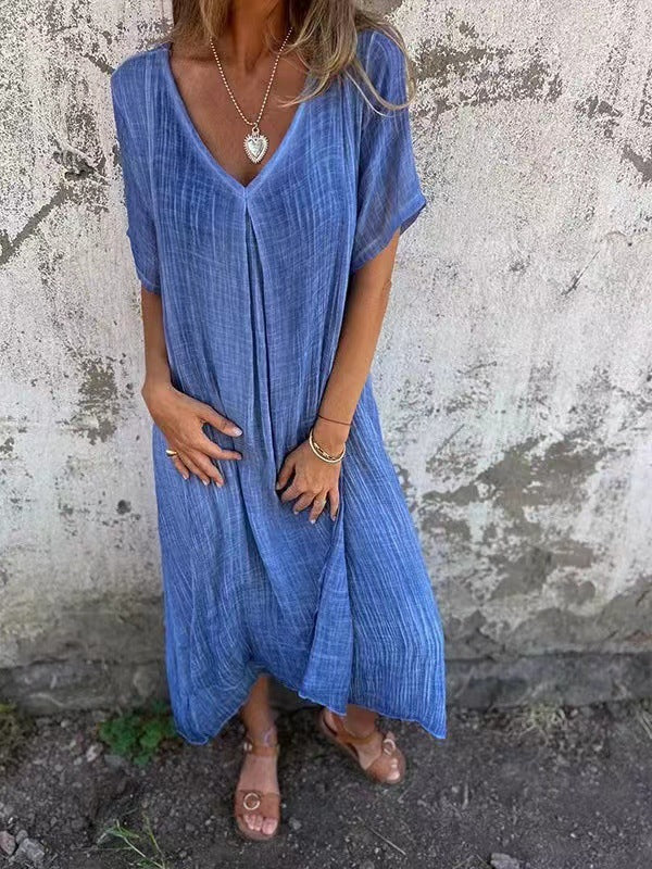 Emily™ – Loose-Fit V-Neck Summer Dress