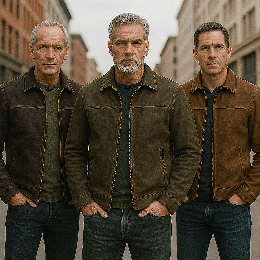 Nolan™ – Classic Zip-Up Vegan Leather Jacket for Men