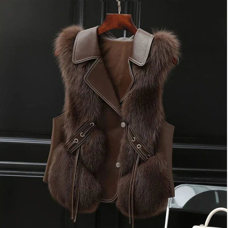 Adelina™ – Fur Vest for Bold Timeless Elegance