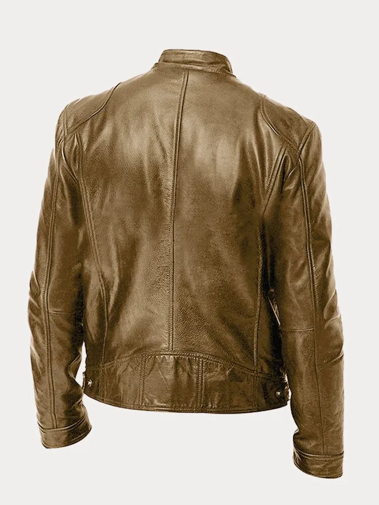 Dean™ – Timeless Tailored Vegan Leather Jacket for Effortless Edge