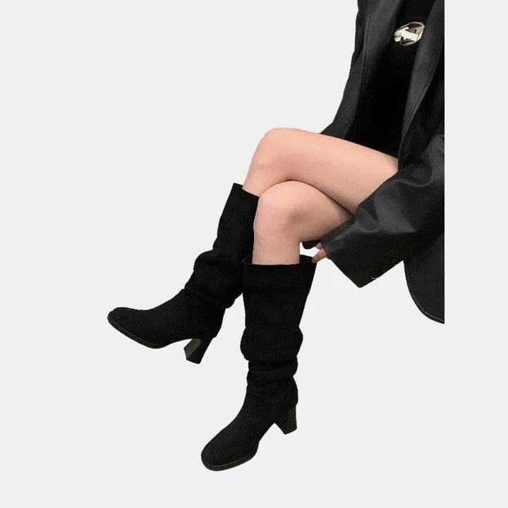 Evie™ - Pointed-Toe Suede Block Heels