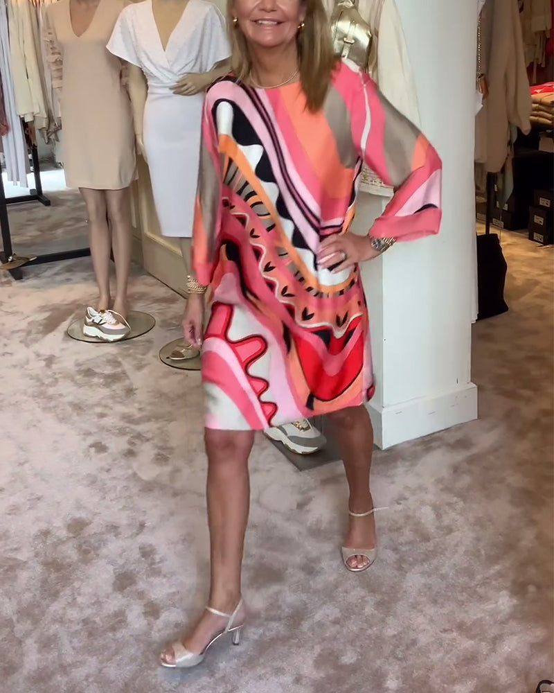 Lilliane™ | Printed Midi Dress