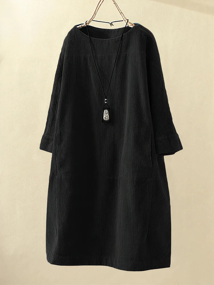 Zayla™ – Corduroy Tunic Dress for Effortless Everyday Elegance