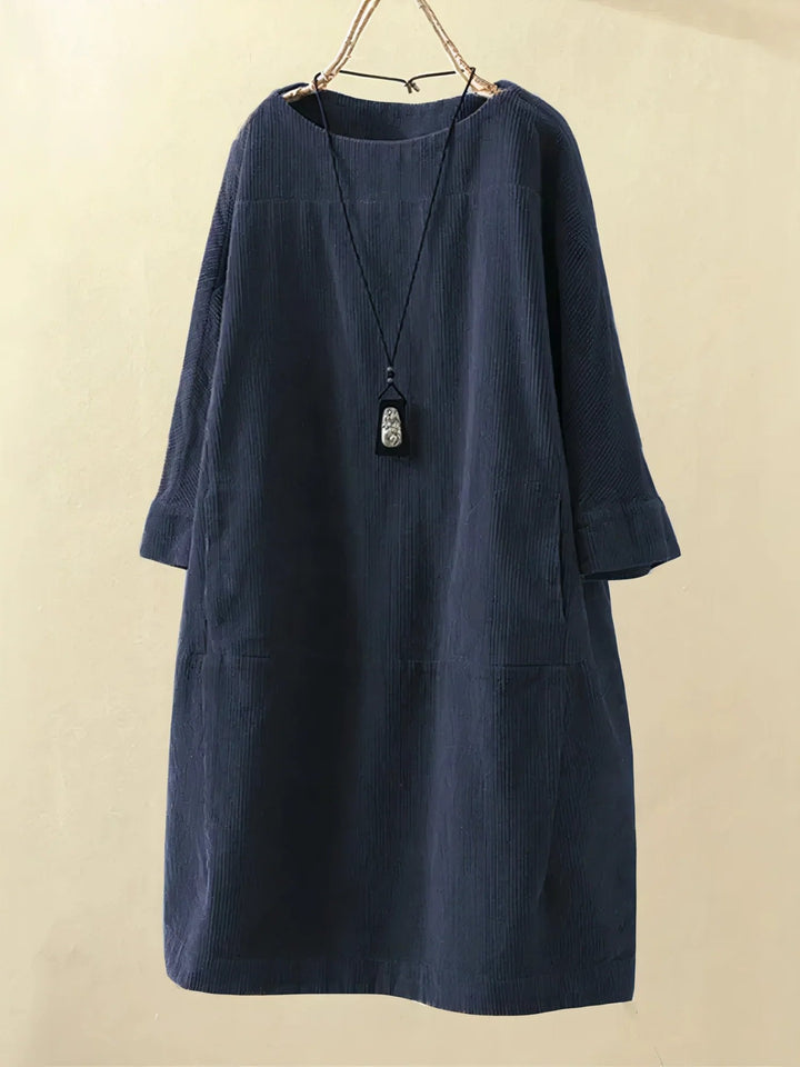 Zayla™ – Corduroy Tunic Dress for Effortless Everyday Elegance
